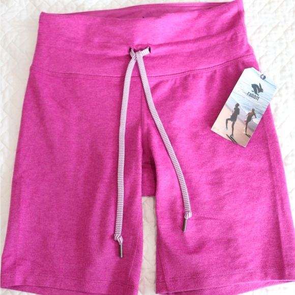 Rabbit Rabbit Rabbit Pink Athletic Shorts with Adjustable Waistband NWT - Picture 1 of 6